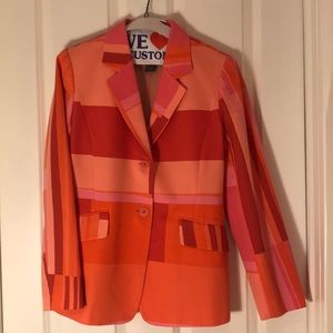 Orange geometric jacket